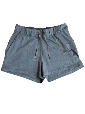 Lululemon Heathered Slate Gray On The Fly Athletic Drawstring Shorts Women 6
